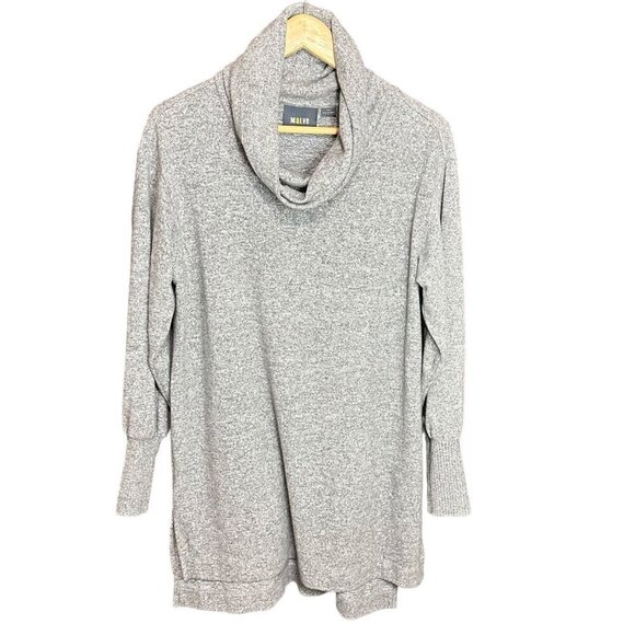 Maeve By‎ Anthropologie Sweater Dress Gray Cowl Neck Long Sleeve Comfy Small - Picture 1 of 7